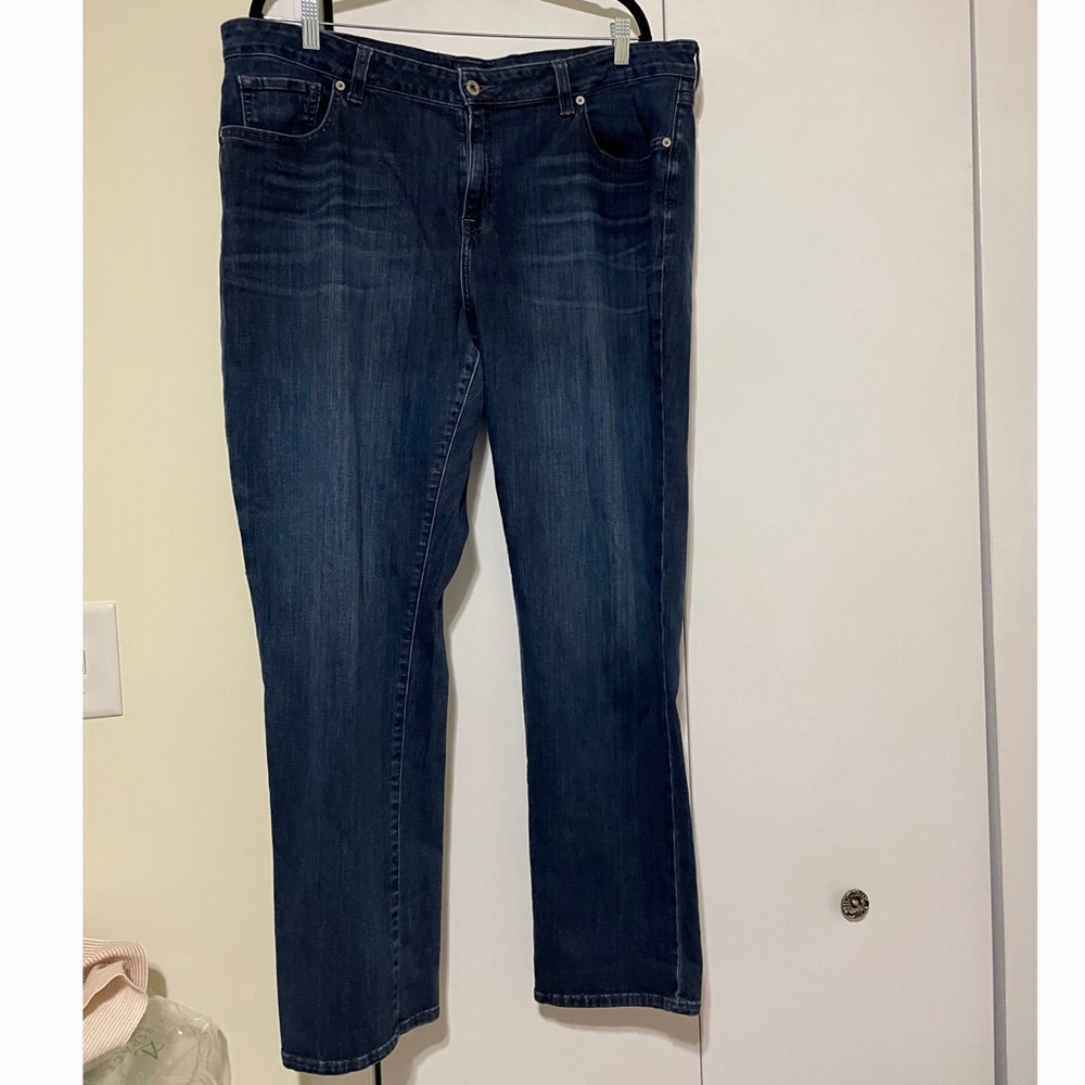 20W LUCKY BRAND Jeans | Ginger Straight | Dark Wash | fitted, plus, straight.